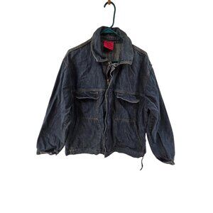 Carols Denims Women's Denim Jacket Zip and Button Up Blue Size 3XL